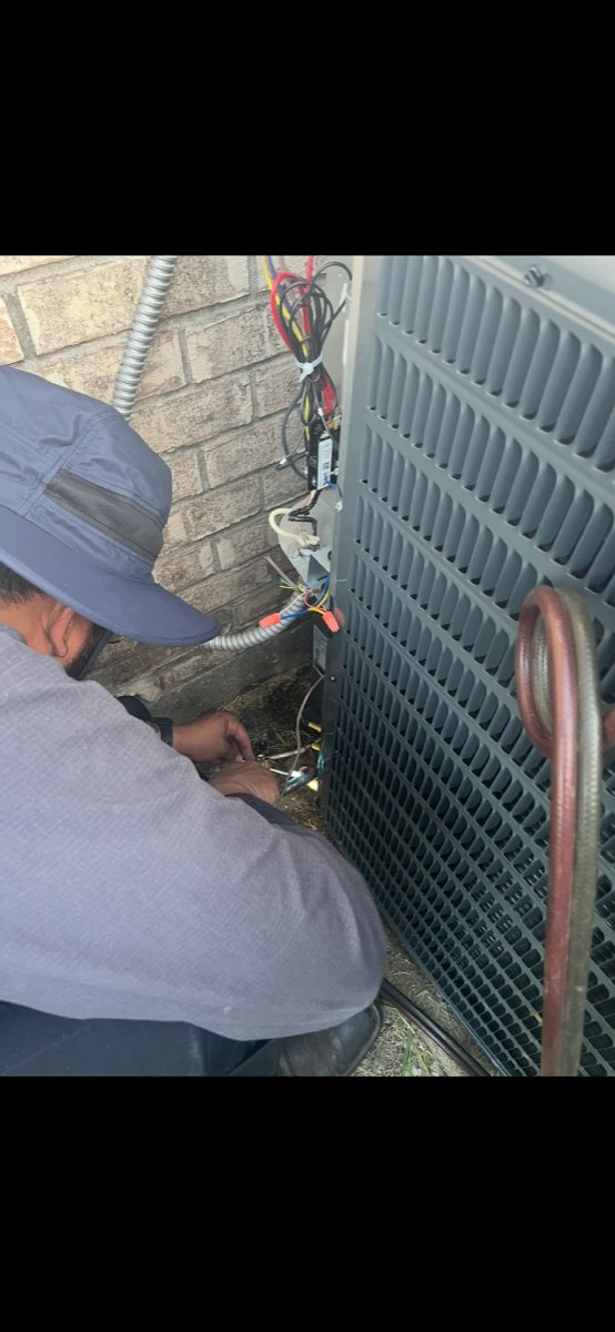 Electrical wiring repair inside an HVAC unit